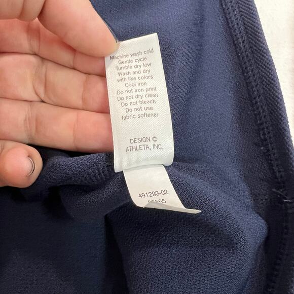 Athleta Navy Blue Knit Tank Dress Size Medium - Picture 5 of 8